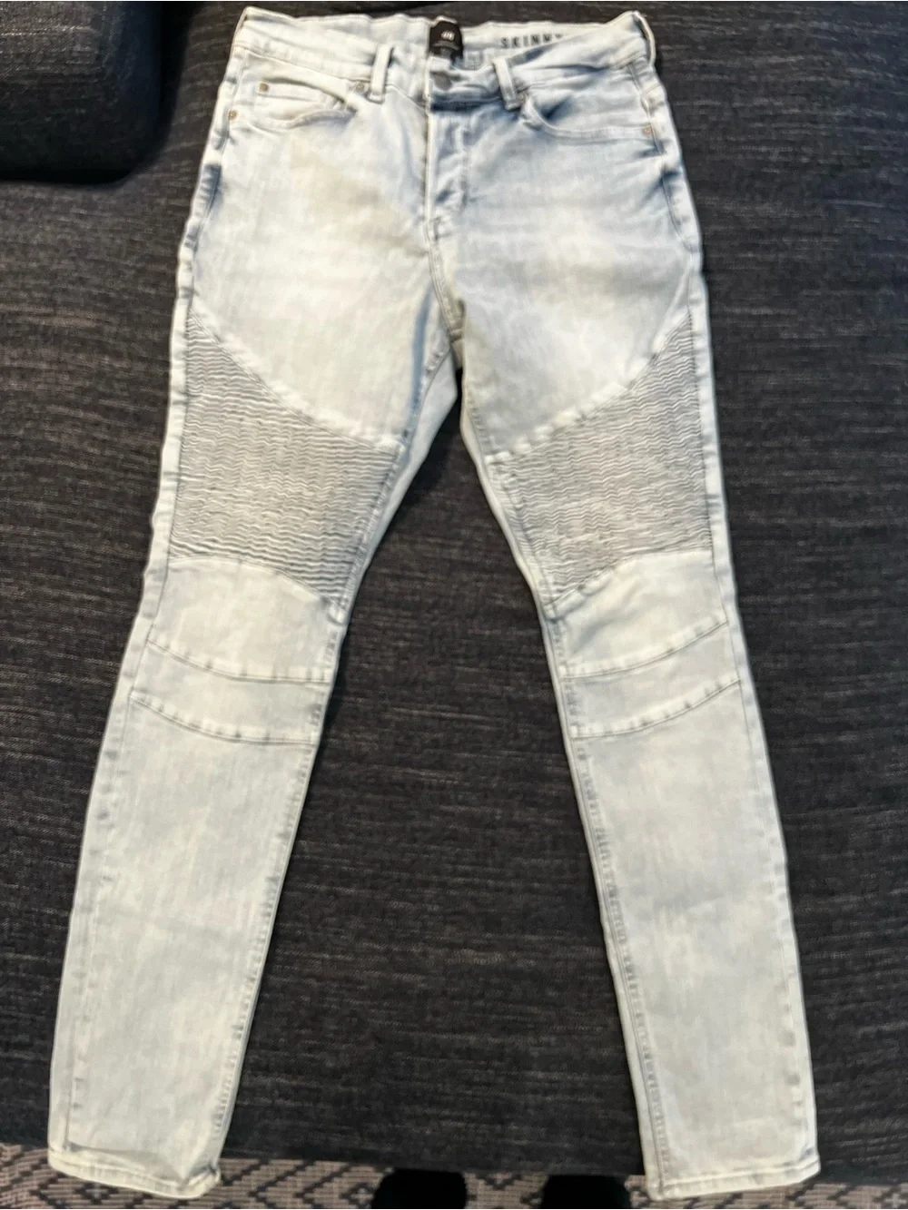 H&M Light Wash Men’s Skinny Moto Jeans